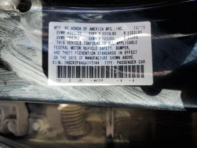1HGCR2F84GA043144 Honda ACCORD EXL