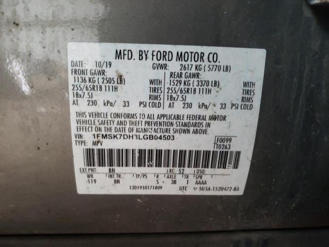 1FMSK7DH3LGB04503 Ford EXPLORER XLT
