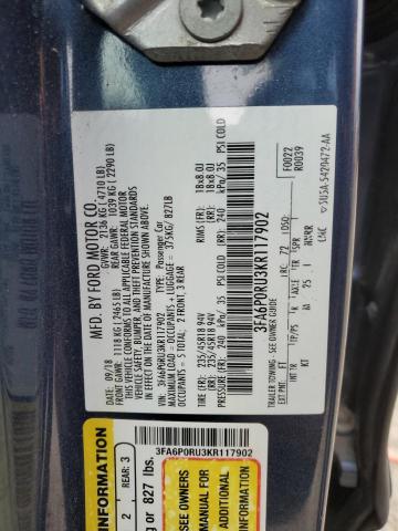 3FA6P0RU3KR117902 Ford Fusion Titanium