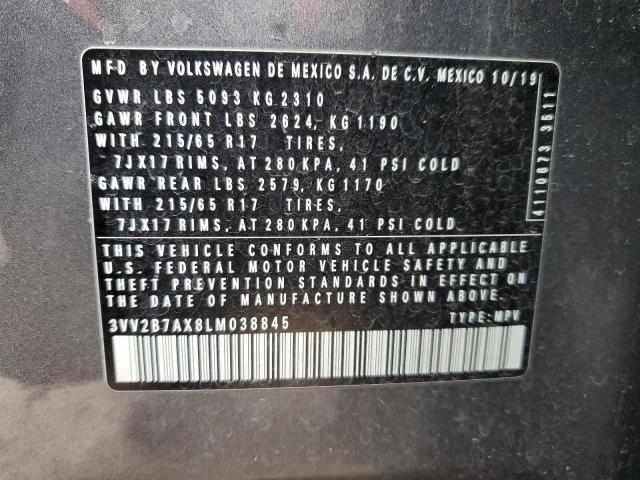 3VV2B7AX8LM038845 Volkswagen TIGUAN SE
