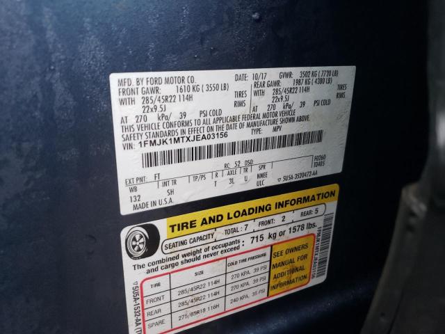 1FMJK1MTXJEA03156 Ford Expedition Max Platinum