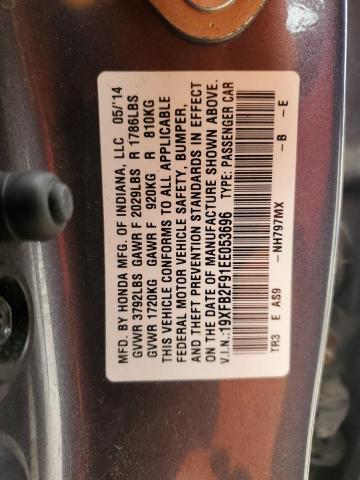 19XFB2F91EE053696 Honda CIVIC EXL
