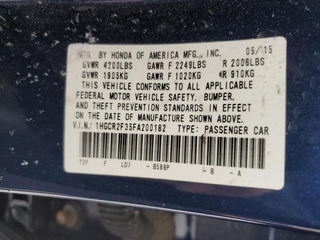 1HGCR2F35FA200182 Honda ACCORD LX