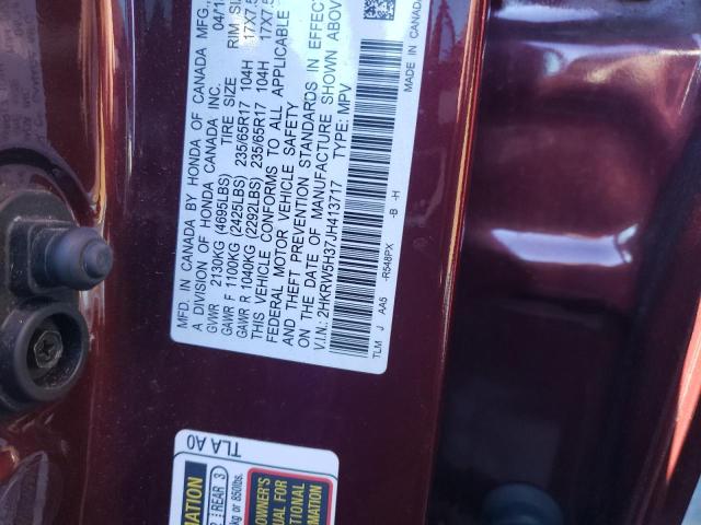 2HKRW5H37JH413717 Honda CR-V LX