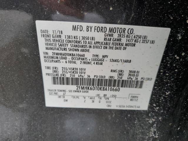 2FMHK6DT0KBA10660 Ford Flex Limited