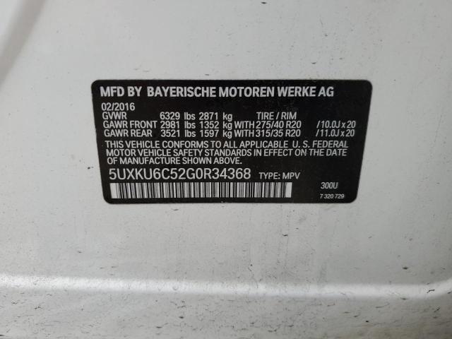 5UXKU6C52G0R34368 BMW X6 Xdrive50i