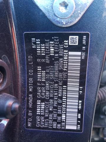 JHMFC1F93JX038519 Honda Civic Touring