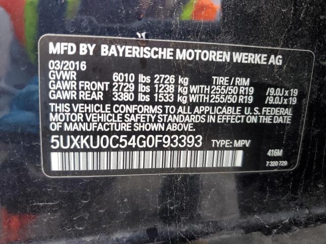 5UXKU0C54G0F93393 BMW X6 Sdrive35i