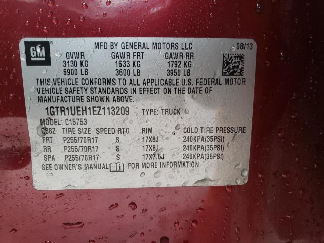 1GTR1UEH1EZ113209 GMC Sierra C1500 Sle