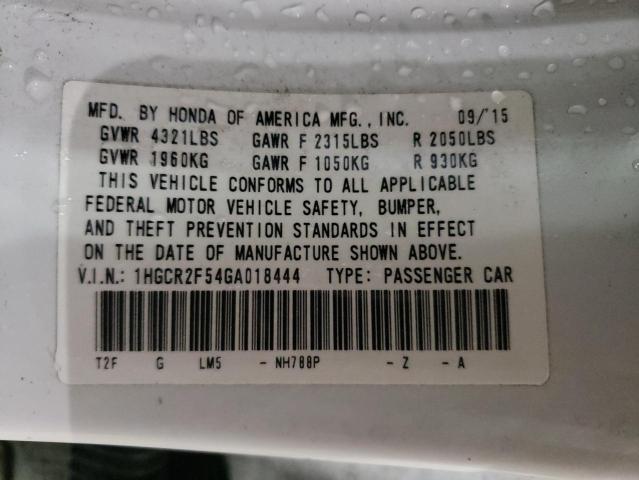 1HGCR2F54GA018444 Honda Accord Sport