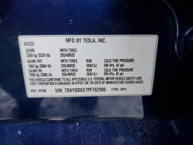 7SAYGDEE7PF762900 Tesla Model Y