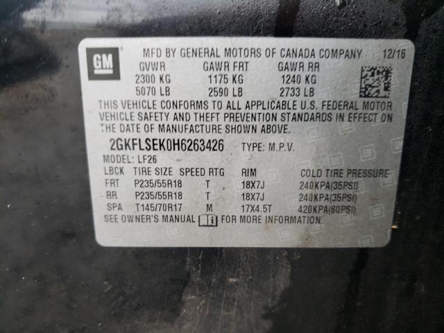 2GKFLSEK0H6263426 GMC Terrain Sle