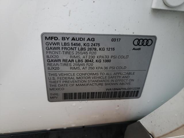 WA1BNAFY9J2012239 Audi Q5 Premium Plus