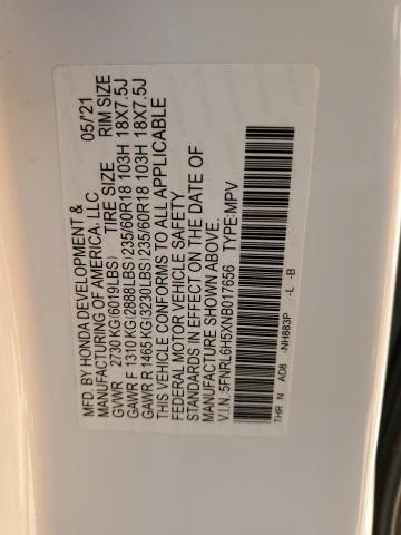 5FNRL6H5XNB017656 Honda ODYSSEY EX