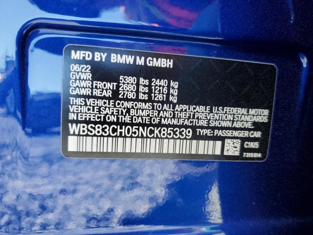 WBS83CH05NCK85339 BMW M5
