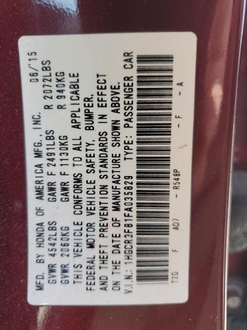 1HGCR3F81FA035829 Honda ACCORD EXL