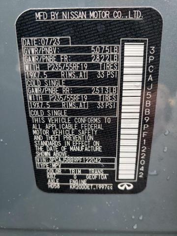 3PCAJ5BB9PF122042 Infiniti Qx50 Luxe