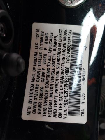 19XFC2F52HE214006 Honda Civic Lx