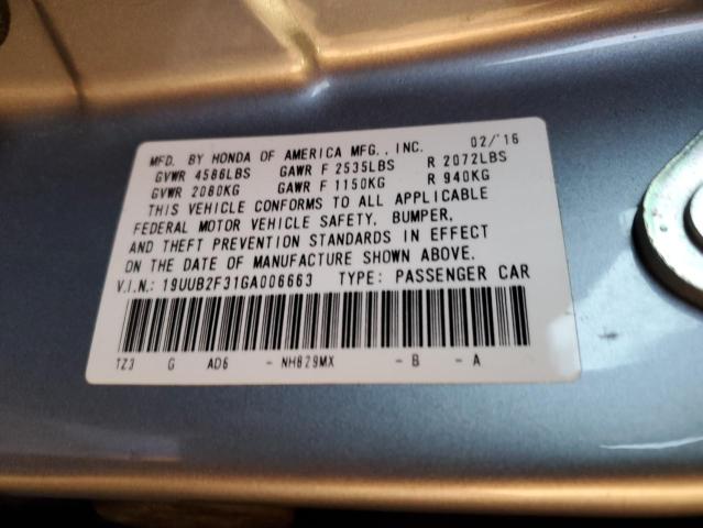 19UUB2F31GA006663 Acura TLX