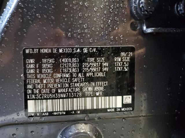3CZRU5H39NM713128 Honda HR-V LX