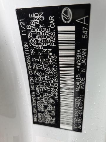 JTHR9JBH8N2057773 Lexus Ux 250h Base