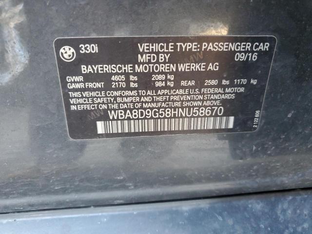 WBA8D9G58HNU58670 BMW 330 XI