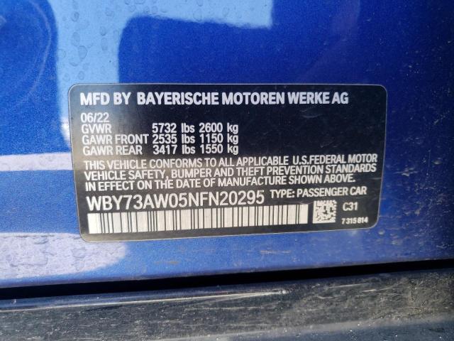 WBY73AW05NFN20295 BMW I4 Edrive40