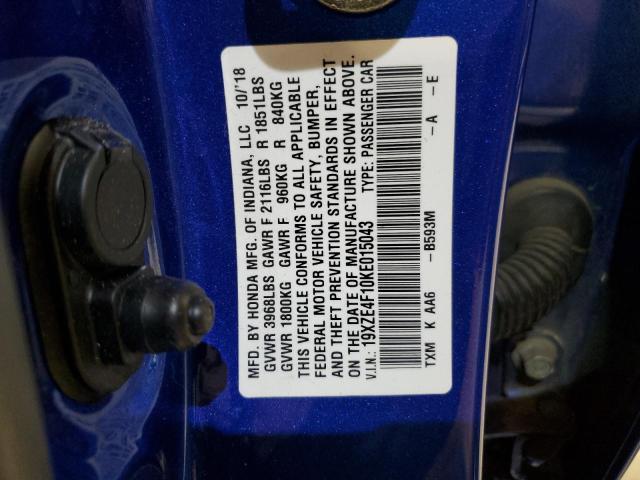 19XZE4F10KE015043 Honda Insight Lx