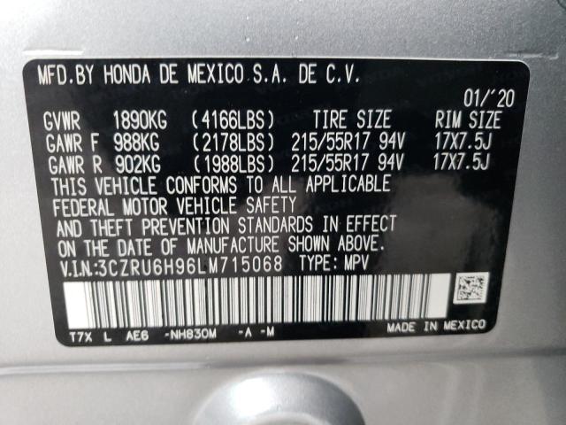 3CZRU6H96LM715068 Honda Hr-v Touring