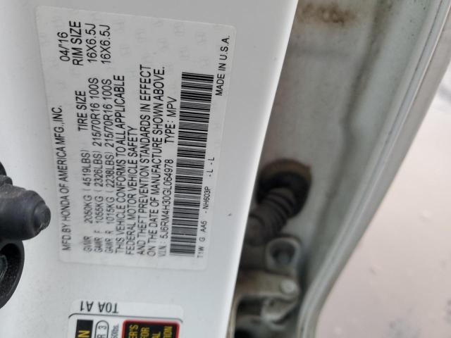 5J6RM4H30GL064978 Honda CR-V LX