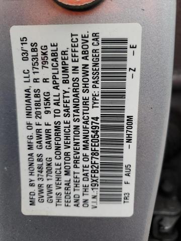 19XFB2F78FE054974 Honda CIVIC SE