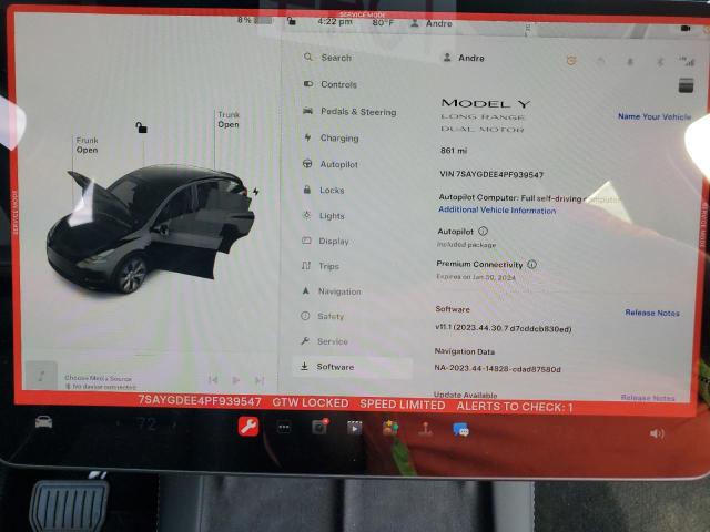 7SAYGDEE4PF939547 Tesla Model Y