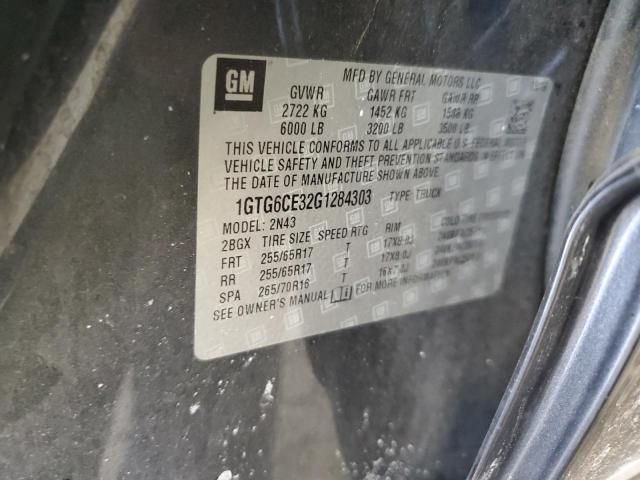 1GTG6CE32G1284303 GMC CANYON SLE