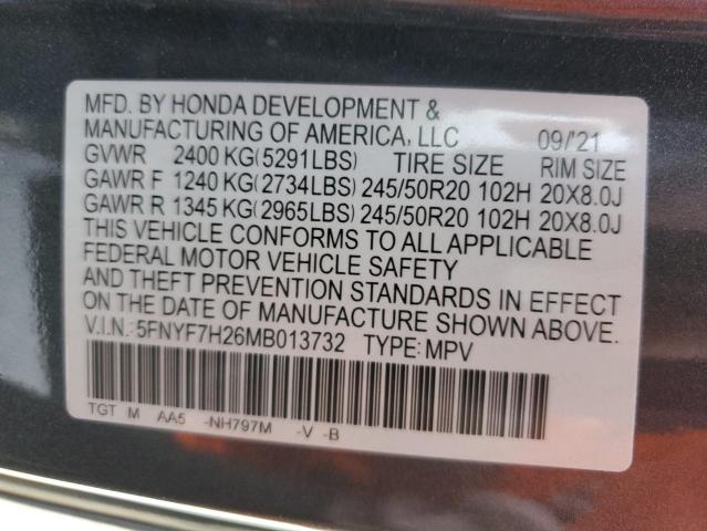 5FNYF7H26MB013732 Honda Passport Sport