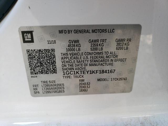 1GC1KTEY1KF184167 Chevrolet Silverado K2500 Heavy Duty Ltz