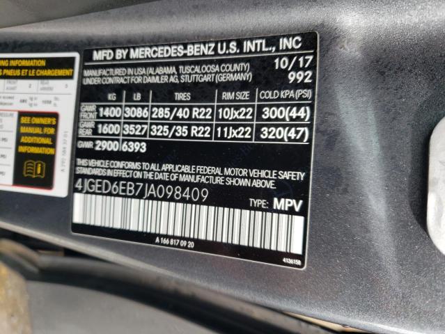 4JGED6EB7JA098409 Mercedes-Benz Gle Coupe 43 Amg