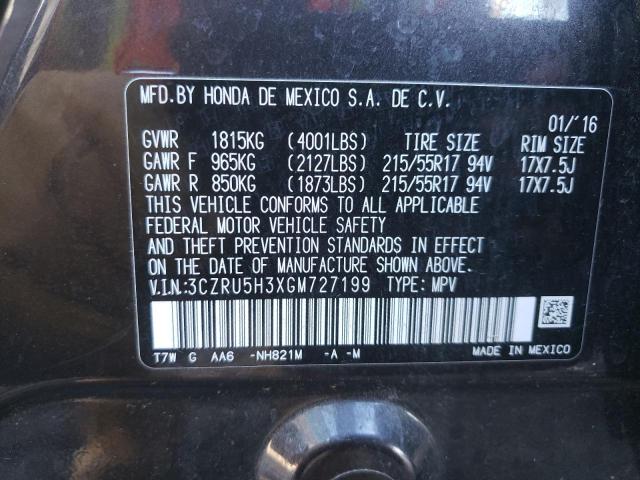 3CZRU5H3XGM727199 Honda HR-V LX