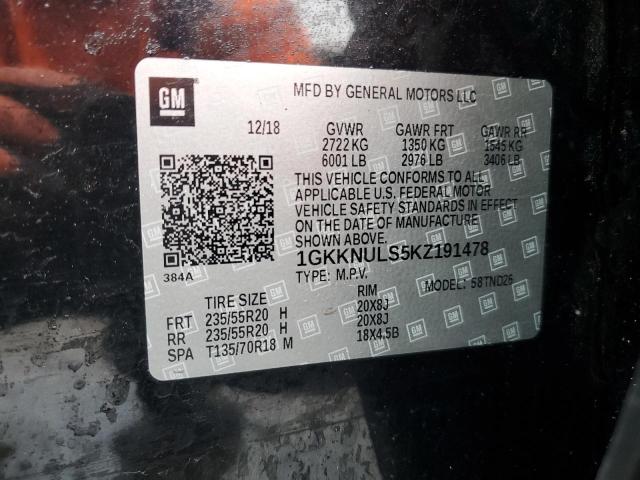 1GKKNULS5KZ191478 GMC Acadia Slt-1