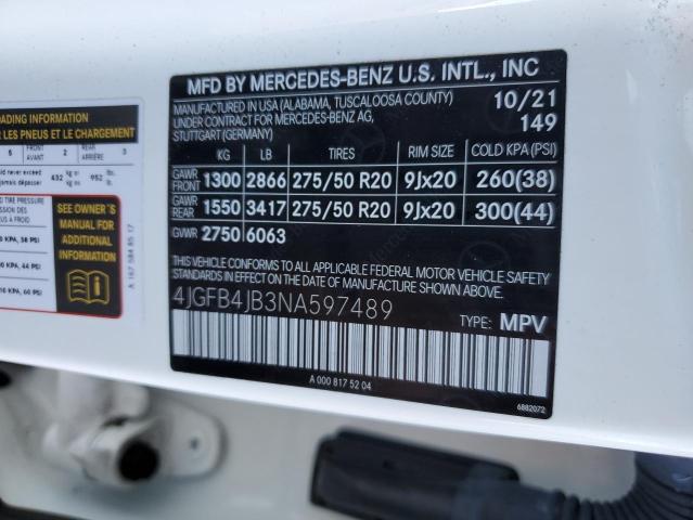 4JGFB4JB3NA597489 Mercedes-Benz GLE 350