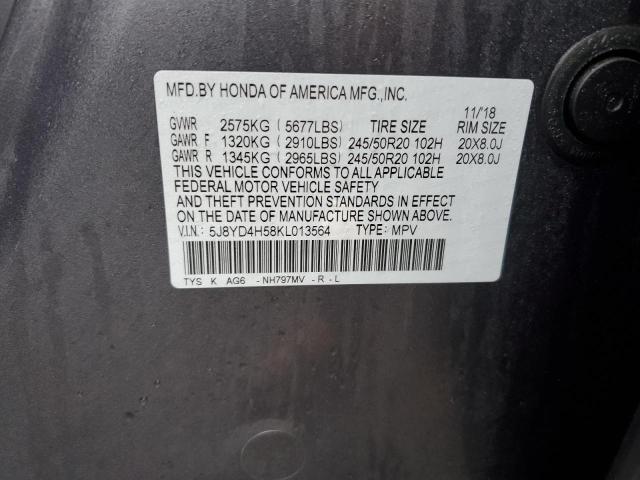 5J8YD4H58KL013564 Acura Mdx Technology