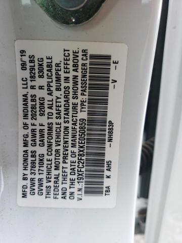 19XFC2F8XKE050859 Honda Civic Sport
