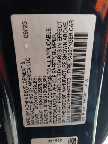 1HGCY2F66RA007072 Honda Accord Hybrid Exl