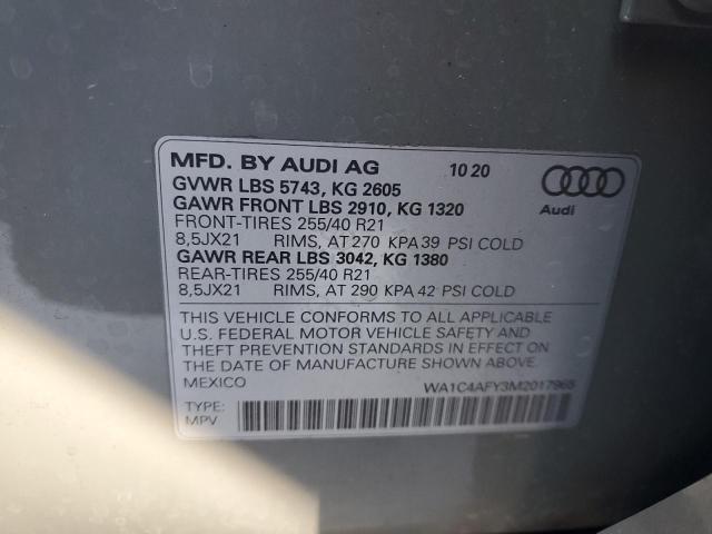 WA1C4AFY3M2017965 Audi Sq5 Prestige