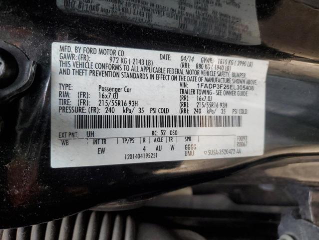 1FADP3F26EL305408 Ford FOCUS SE