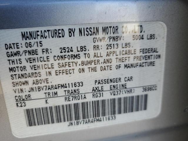 JN1BV7AR4FM411633 Infiniti Q50 BASE