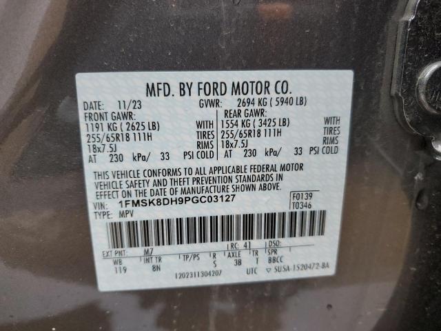 1FMSK8DH9PGC03127 Ford EXPLORER XLT