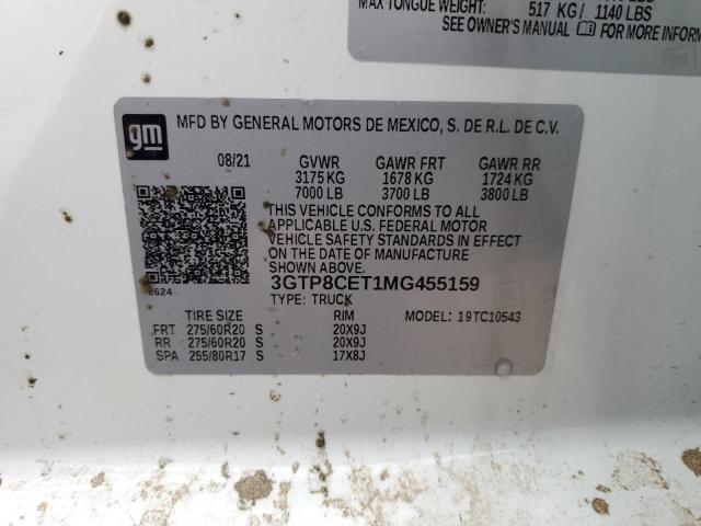 3GTP8CET1MG455159 GMC Sierra C1500 Elevation