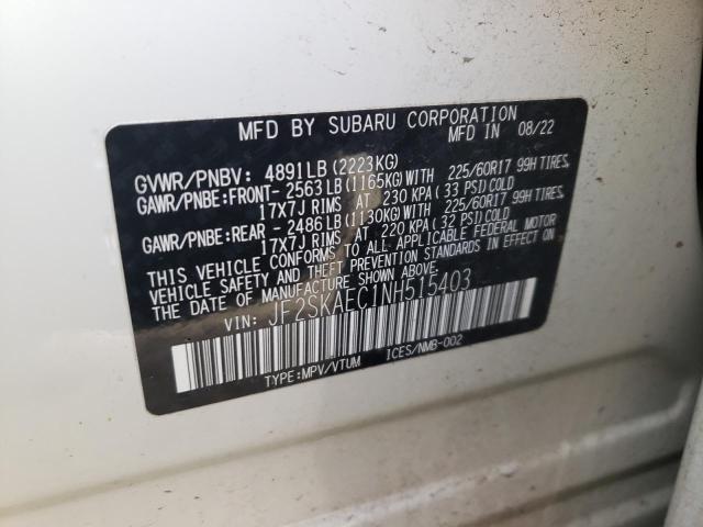 JF2SKAEC1NH515403 Subaru Forester Premium