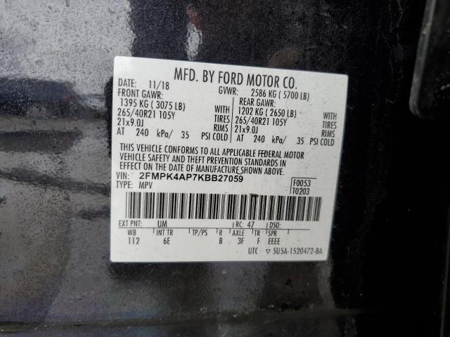 2FMPK4AP7KBB27059 Ford EDGE ST