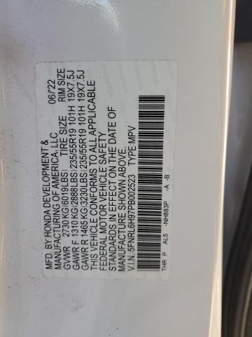 5FNRL6H97PB002523 Honda Odyssey Elite